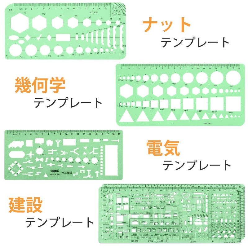 UCEC Ruler Template Architect Drafting Ruler Set Design Furniture Water