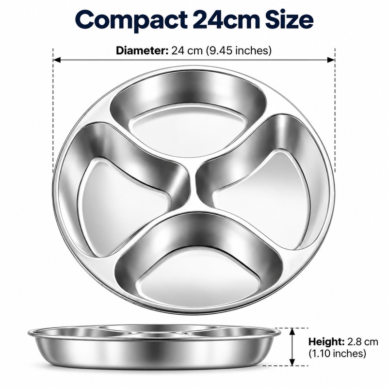 Stainless Steel Multi-Grid Plate Divider for Hot Pot & Food