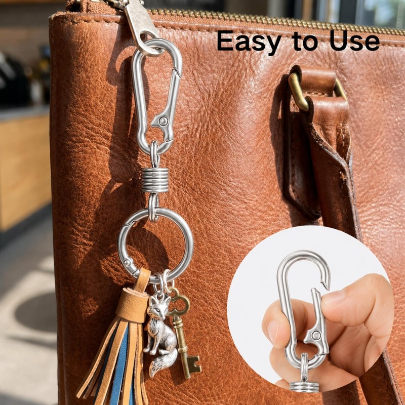 Zipper Clips Anti Theft, 8 Pcs Zinc Alloy Zipper Locks,