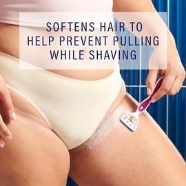 Schick Hydro Silk Crema de afeitar e hidratante de 24 horas | Crema de afeitar para el cabello púbico para mujeres y humectante de área de bikini, cre