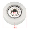 sourcing map Set of 4 Ball Bearing Pulley White 8