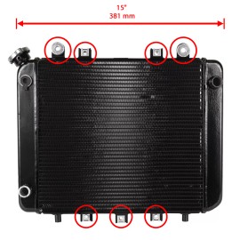 Caltric Radiator Kawasaki Brute Force 650 KVF650 4X4I 2006-2010 Injector Model W/ Sensor