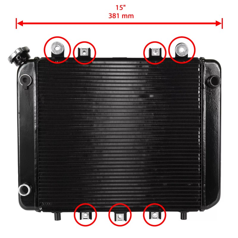 Caltric Radiator Kawasaki Brute Force 650 KVF650 4X4I 2006-2010 Injector
