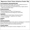 Magnesium Citrate Tribasic Anhydrous Powder - Vegan Friendly - Non