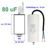 Starting Capacitor, Motor Capacitor, Working Capacitor, Cable 80 μF, 450
