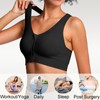 Lemef Sports Bras for Women Full Support Front Zip Closure