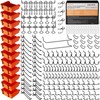 INCLY 276PCS Extra Thick 1/4" Pegboard Accessories Organizer Kit, Heavy