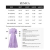 ZESICA Women's 2024 Summer Short Puff Sleeve Crewneck Smocked Floral