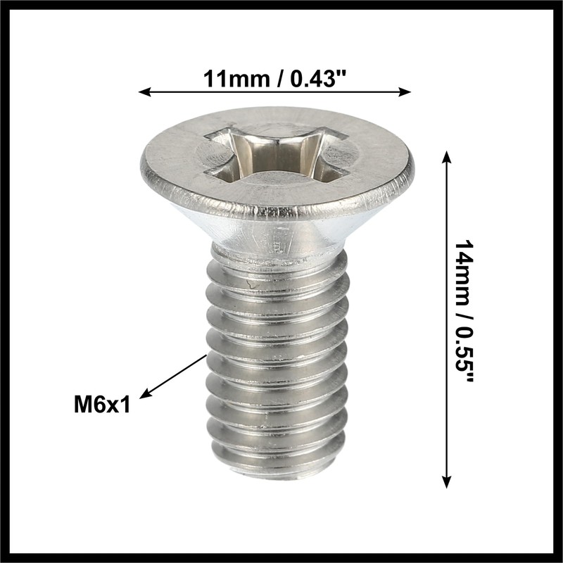 Hihaha 8pcs Brake Disc Rotor Screws Bolts Kit 93600-06014-0H for