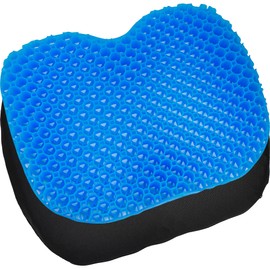 Kayak Seat Cushion, Anti Slip Gel Seat Cushion for Long Sitting on Boat, Canoe, Sup, Chair (Blue)