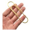 Paperclips Extra Grandes 10 Cm Vinilo Dorado Brillante