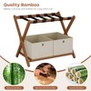 oakvivo Fully Assembled Walnut Luggage Racks Set of 2 with
