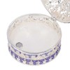 Metal Trinket Box Purple Crown Shape Shiny Elegant Exquisite Zinc