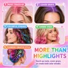 12 Colours Hair Chalk Set, Rainbow Colours, Washable Hair Chalk