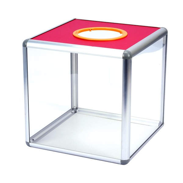aleawol Lottery Box 25 cm Tombola Box Transparent Acrylic Donation