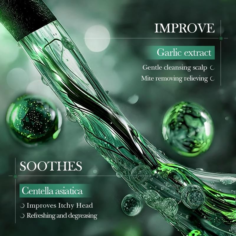 Garlic Shampoo, a natural conditioning formula that gently cleanses the