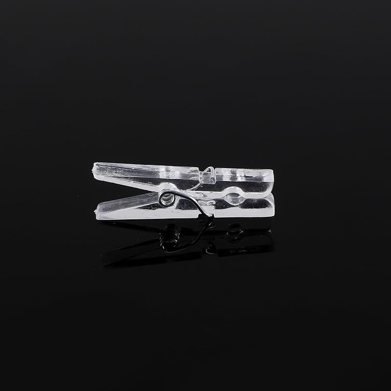 20Pcs Clear Plastic Clothes Pins,Clothes Line String Clips, Mini Clothes