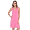 GYS Women's Bamboo Sleepwear Solid Color Sleeveless V Neck Nightgown