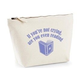 Hippowarehouse If Youre not Crying are You Even Reading Printed Make up Cosmetic wash Bag 18x19x9cm