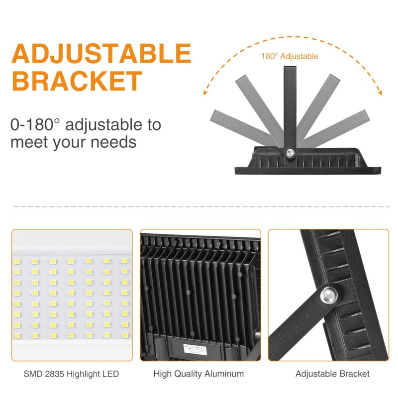 TTiiLoe 50W LED Flood Lights Outdoor, IP66 Waterproof Security Lights