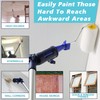 Multi-Angle Paint Brush Extender Set,Multi-Angle Paint Brush Extension Pole,1m Stainless