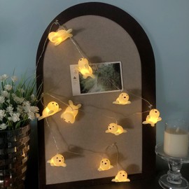 Sezrgiu 9.8FT 20LEDs Sea Lion Shape String Fairy Lights USB Plug-in & Battery Operated Cute Seal Night Mood Lights for Beach Party Children's Bedroom Christmas Tree Birthday Decoration (Beige Seal)