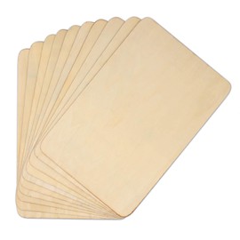 10 Pack Wood Sheets, Premium Natural Unfinished Wood Board, Thin Wooden Pieces for Painting, Carving, Craft Project or School Project (300x200x1.5mm)