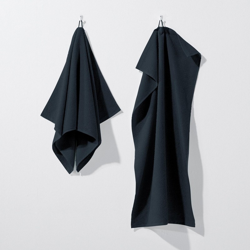 REDBEST Duschtuch Oceanside Walk-Frottier schwarz Größe 70x140 cm
