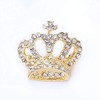 Seraphis Crystal Crown Brooch Rhinestone Gold Pin Badge Fashion Jewelry
