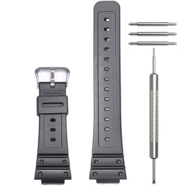 WRISTARMOR Men's Resin strap Compatible with Caiso G-Shock DW5600E DW6900 GW6900 GWM5610 rubber Replacement Bracelet Waterproof watch band