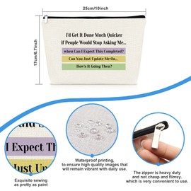 Funny Gifts for Female Coworker Cosmetic Bag Humorous Joke Sarcastic Gift for Women Office Job Employee Gifts Cosmetic Bag Funny Boss Secretary Gifts for Women Christmas Birthday Present for Her