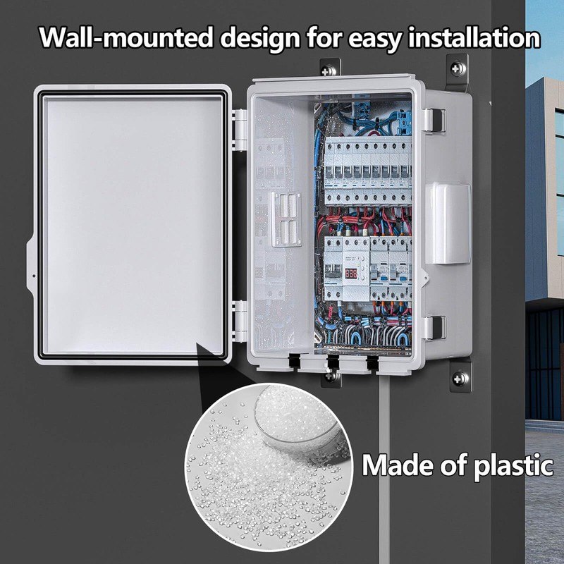 ANIMACYN Electrical Junction Box, Ventilated Design, Cable Grommets, Indoor/Outdoor Use