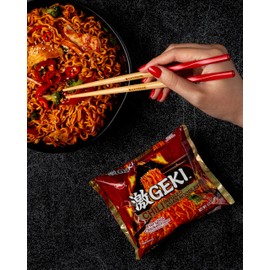 Nissin Geki Chili Infused Asian Noodles, Fiery Hot Chicken Flavor, 3.17 Ounce (Pack of 12)