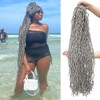 Grey Faux Soft Locs 36 Inch 7 Packs Gray Color
