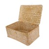 STOBAZA Bamboo Storage Boxes Lids Seagrass Wicker Baskets under Bed