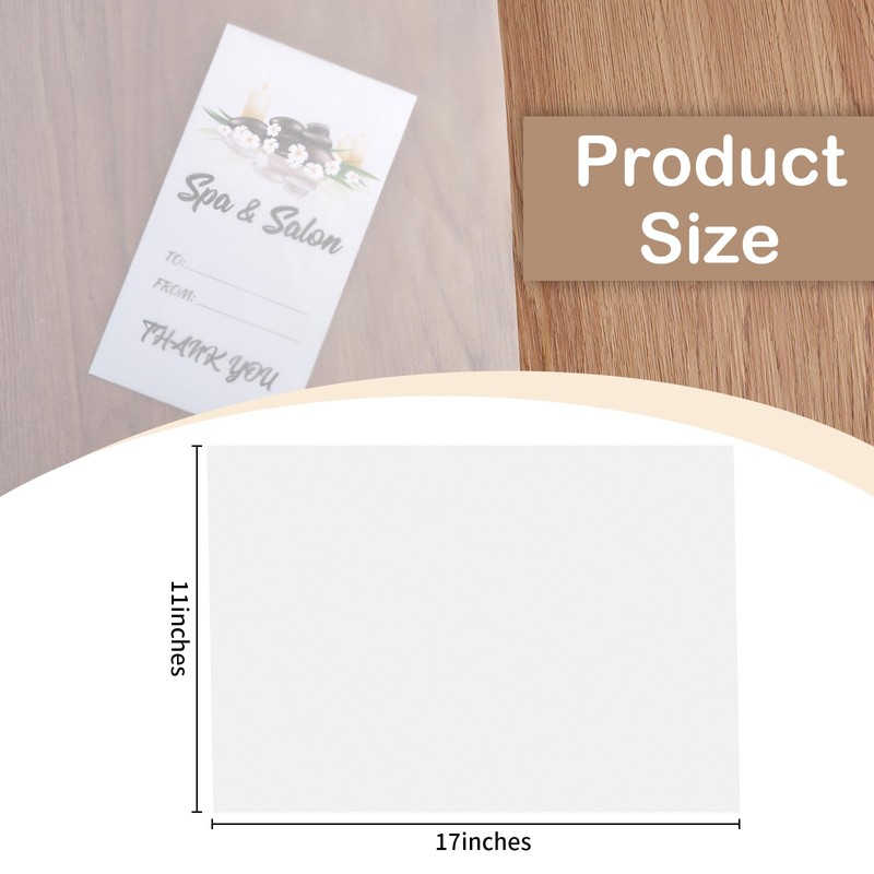 300 PCS 11x17 Inch Translucent Vellum Paper 63 Grams for