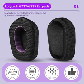 JHK Replacement Earpads G733 G 335, Ear Pads Cushions with High-Density Noise Isolation Foam, Elevate Comfort, Thickness & Sound Isolation (Mesh)
