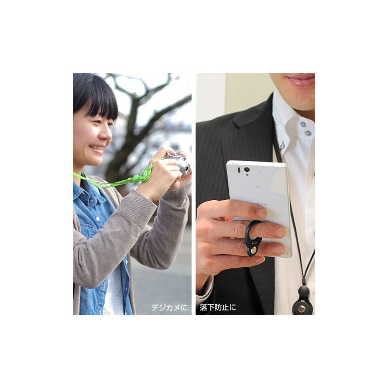 [ハミィ] HandLinker Putto Carabiner ネックストラップ カラビナ (スカイブルー)【ハンドリンカー 落下防止 携帯 スマホ