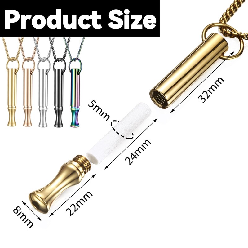 LAMKHOO Breathing Necklace to Quit Smoking and Vaping - Refillable