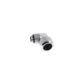 Alphacool 17394 Eiszapfen 16mm HardTube compression fitting 90° rotatable G1/4 - knurled - chrome Water cooling Fittings