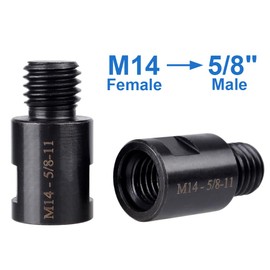 Wolfride 2 Pcs M14 to 5/8" Angle Grinder Attachment Adapter M14 Female to 5/8-11 Male Adapter