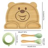 WIYETY Bamboo Baby Plate with Suction Cup: Non-Slip Baby Plate
