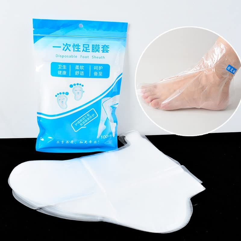 100Pcs or 200Pcs Clear Plastic Disposable Bath Foot Cover Pedicure