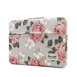 Canvaslife Pink Rose Patten laptop sleeve 14 inch 14.0 inch laptop case bag