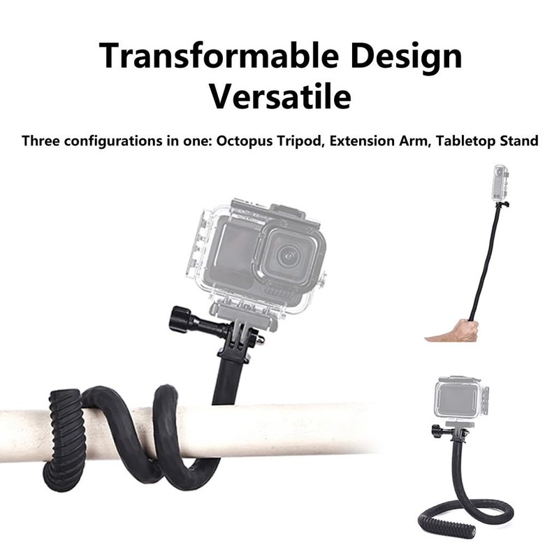 CS PRIORITY Universal Flexible Selfie Stick Bracket 1/4 Monopod Tripod