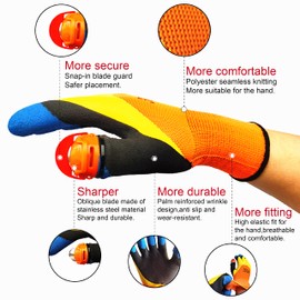Gardening Gloves Picking Gloves Anti Thorn Anti Slip Thumb Knives Harvesting Pruning Garden Fruits Vegetables (One Size Fits Most)