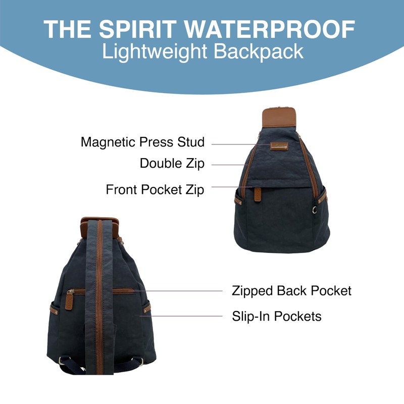 Spirit - Nylon Waterproof Backpack - Lightweight Rucksack - Multiple
