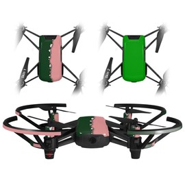 Skin Decal Wrap 2 Pack for DJI Ryze Tello Drone Ripped Colors Green Pink Drone NOT Included