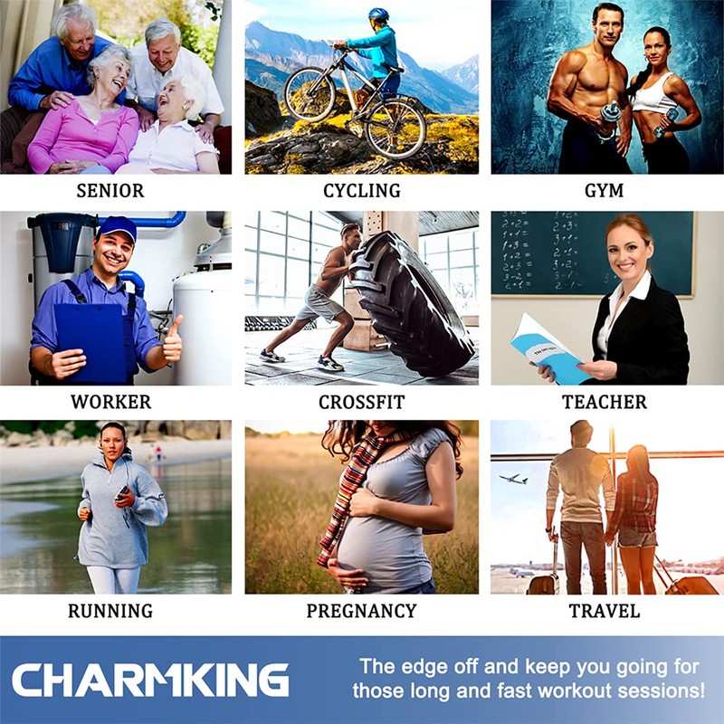 CHARMKING Compression Socks for Women & Men (8 Pairs) 15-20