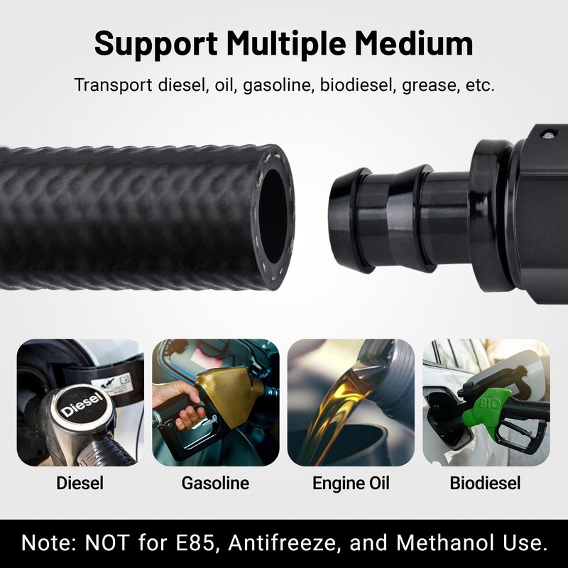 EVIL ENERGY 3/4 Fuel Hose Line Push Lock SAE 30R7